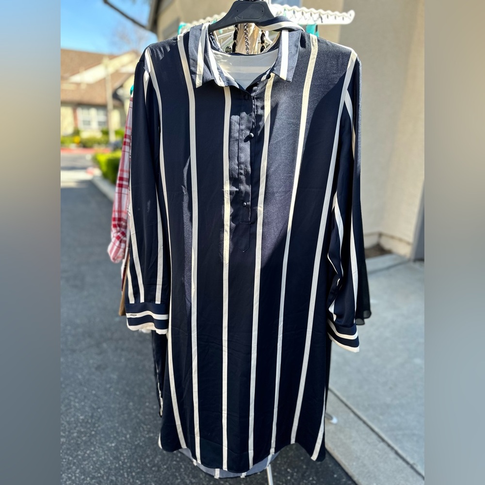 Chic shirt dress + waist tie